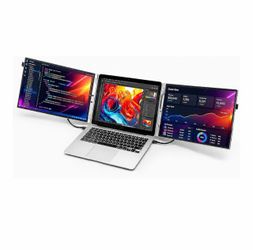 15” Dual Laptop Screen Extender Triple Monitor 1080P – NEW IN BOX
