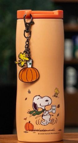 Orange Snoopy cup