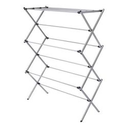 Mainstays Oversized Folding Clothes Drying Rack, 7-Tier Steel, Silver - Brand New