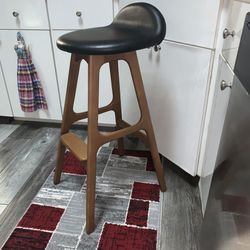 Vintage Wood Stool MCM STOOL (1) Countertop Stool
