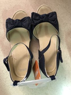 Girls Denim Sandal Size 2