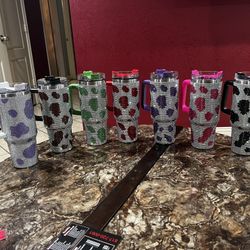 Cow Tumbler Rhinestone Bling 