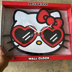 Hello Kitty Wall Clock with Sunglasses