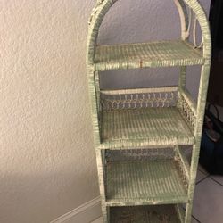 Real Wicker shelf 43 1/2 HShelves 12 1/2 “W8”D