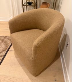 Modern Camel Boucle’ Accent Chair