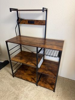 Bakers Rack and Power Strip
