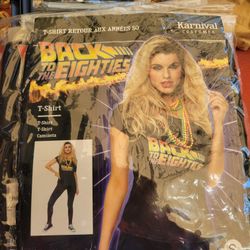 New 80s Shirt Blouse Costume Adult Small