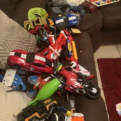 Boys Tennis And A Bag Of Toys
