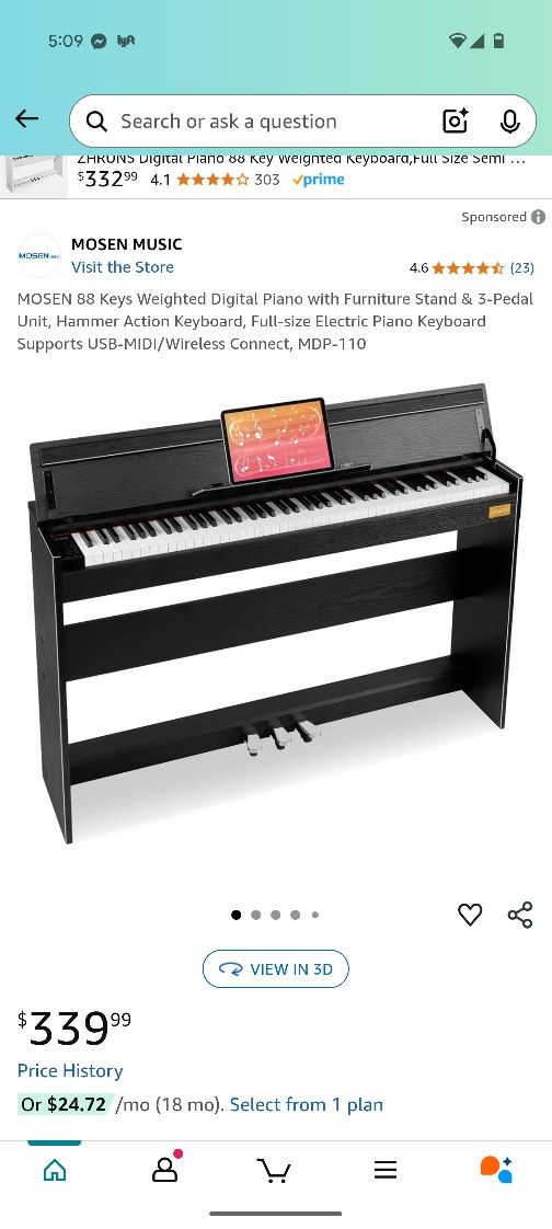 Mosen 88 Key Piano