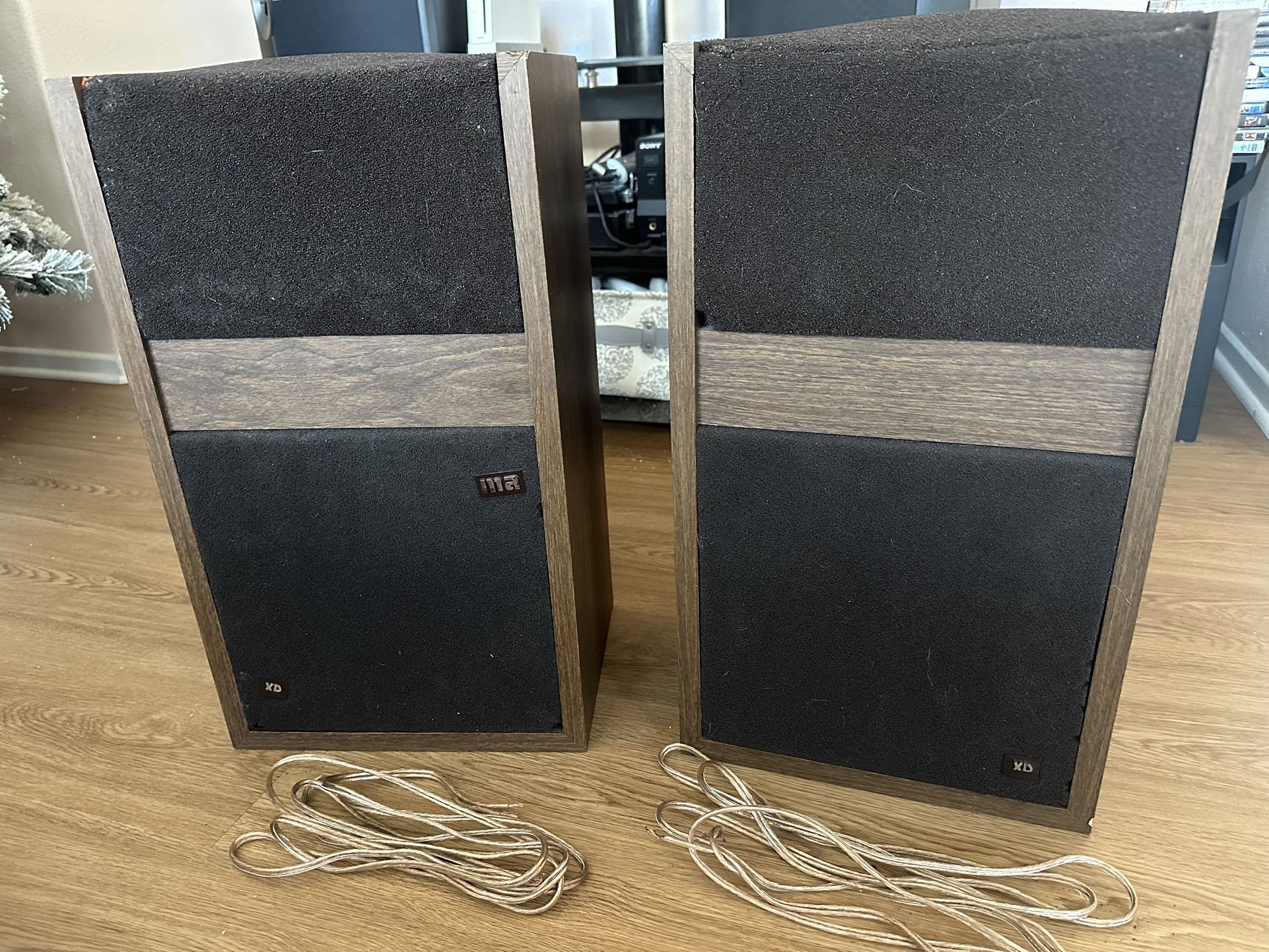 Micro-Acoustics FRM-3ax Vari-Axis Bookshelf Speakers w/ Box - vintage USA