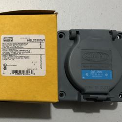 1-Hubble 30 Amp 250 Volt Twist Lock Safety Shroud Watertight HBL2620SW Receptacle 