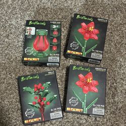 Bricktanicals Holiday Flowers Set Of 4