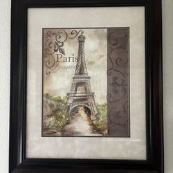 Set of 2 Framed European Prints – Paris & Rome