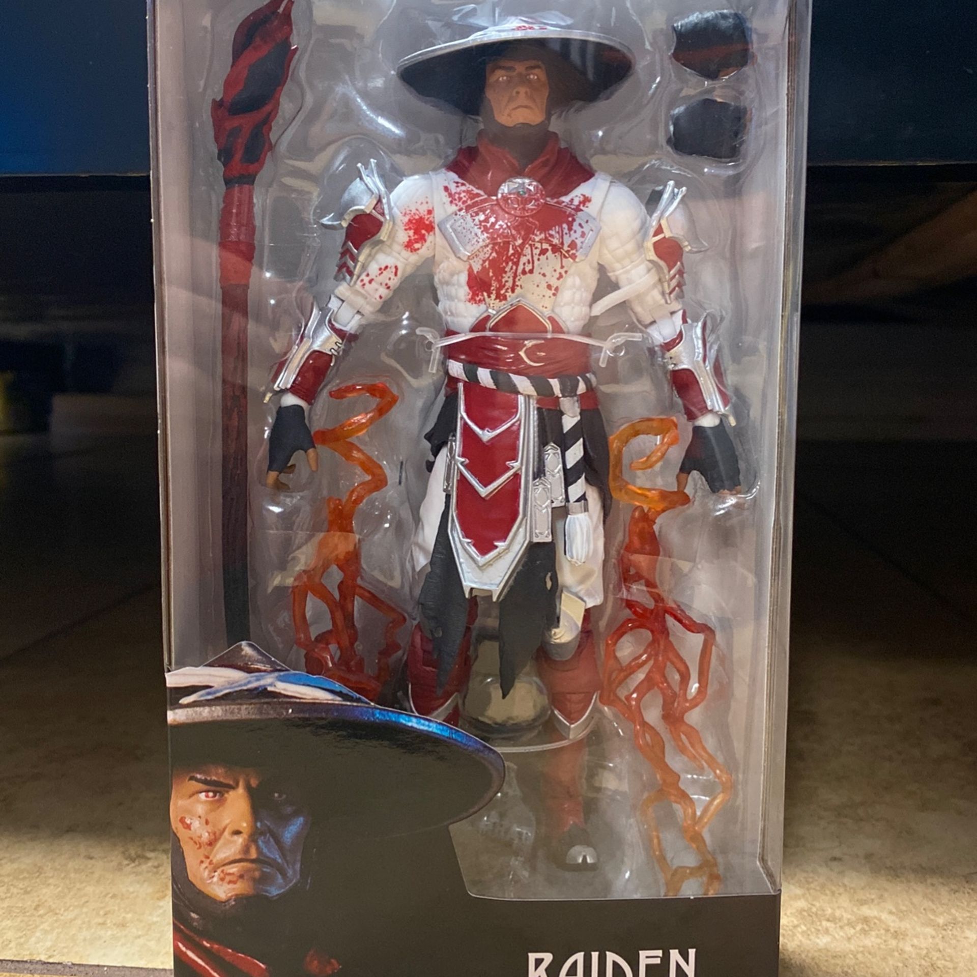 Brand New Mortal Kombat Action Figure Raiden White Hot Fury