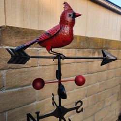 60" Weathervane Metal CARDINAL Stake, Yard Art, Garden Decor