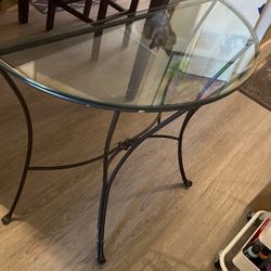 Wrought Iron And Glass  PIER 1 Console Table