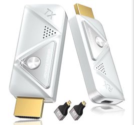 Wireless HDMI Transmitter and Receiver, Wireless HDMI Extender, Plug & Play 4K Decode 1080P Output| Stream from PC/Laptop/Projector to Monitor/TV| 328