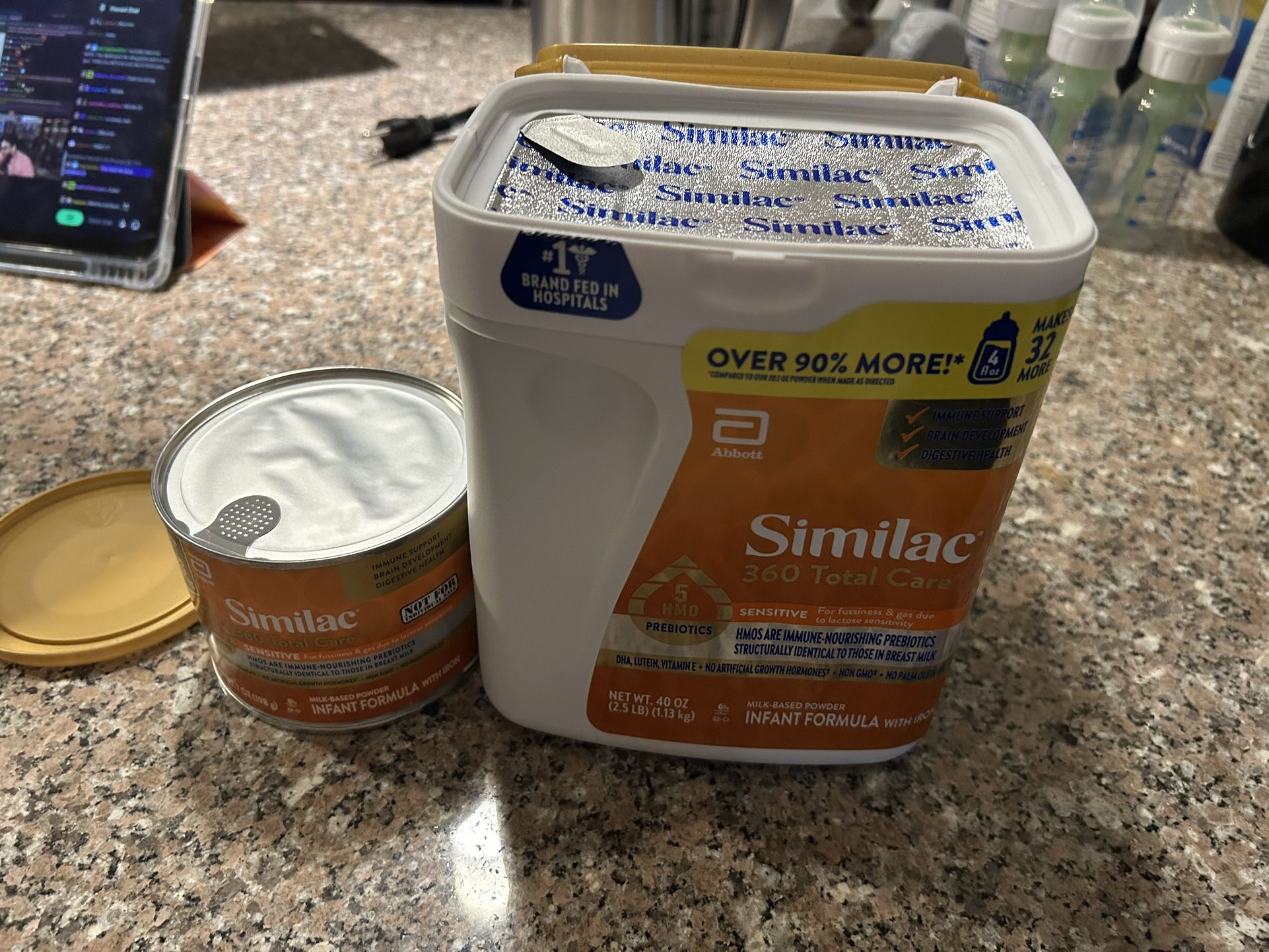 UNOPENED Similac 360 Total Care Infant Formula Sensitive