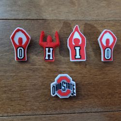 Lot Of 5 Ohio State Shoe Charms 