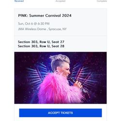 Tickets PINK Concert Syracuse 10/6