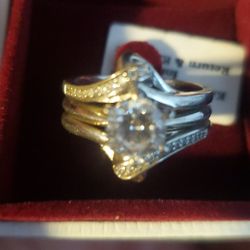 wedding and engagement ring