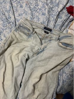 Uniqlo and Aeropostale baggy jeans
