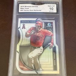 Bowman Chrome Angels Mike Trout Graded 10 Baseball Card