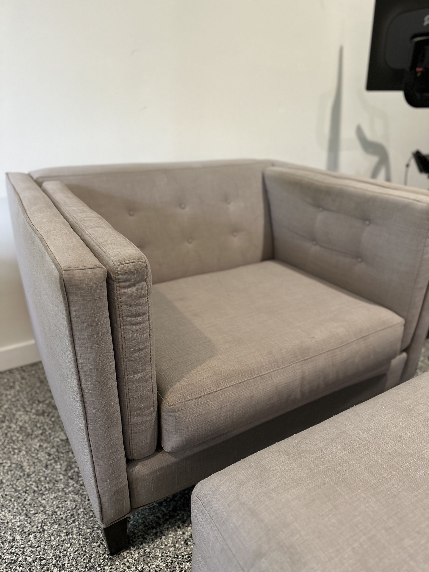 Free: Sofa Chair and Ottoman (Used)