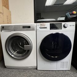 24 WIDE KENMORE WASHER AND GE ELECTRIC DRYER FRONT LOAD 220 VOLTS 