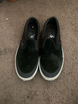 Vans black suede men’s slip on bmx skate shoes