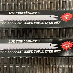 Set of 2 (Two) The Edge Knives Superior Surgical Stainless Steel Lifetime Guarantee 8” + 5” Handle = 13” overall