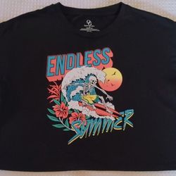 Emo Summer Crop Top Shirt Women's Size Medium $4