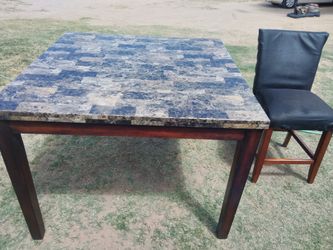 Marble table with 4 chairs