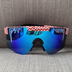 PIT VIPER The Yankee Noodle Sunglasses USA Red White/Blue Shield