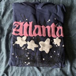 💙Rare Atlanta Spider Hoodie – Large Size, Winter-Ready Style!