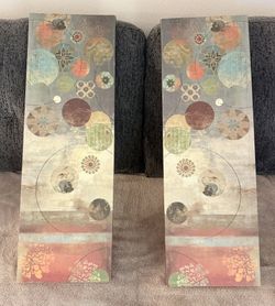 2013 “Mosaic Circles” Set Of Canvas Prints