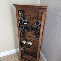 WOODEN WINE RACK, HOLDS 30 BOTTLES 
