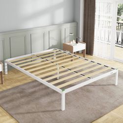Queen Size Bed Frame (White) NEW