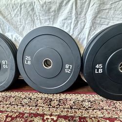 180 Pound Bumper Plate Weight Set  2” BRAND NEW!