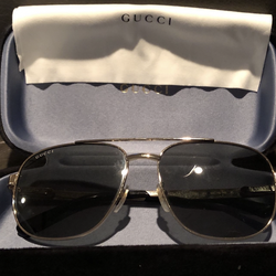 Gucci Metal Frame Aviator Sunglasses