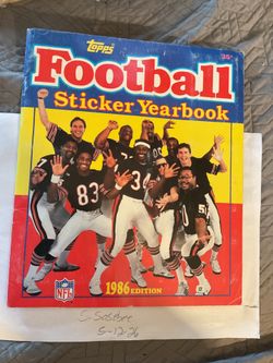 1986 TOPPS FOOTBALL STICKER YEARBOOK-COMPLETE-RARE!!!VINTAGE*all stickers. Complete set