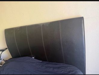 Queen leather bed frame