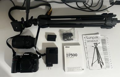 NikonD7500 Body + 18-140mm Lens + Sunpak 5858DLX Tripod