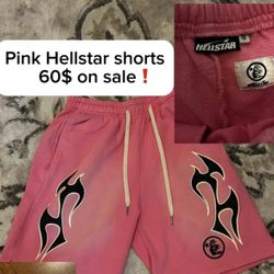 PINK HELLSTAR SHORTS ON SALE DM ME IF INTERESTED✅