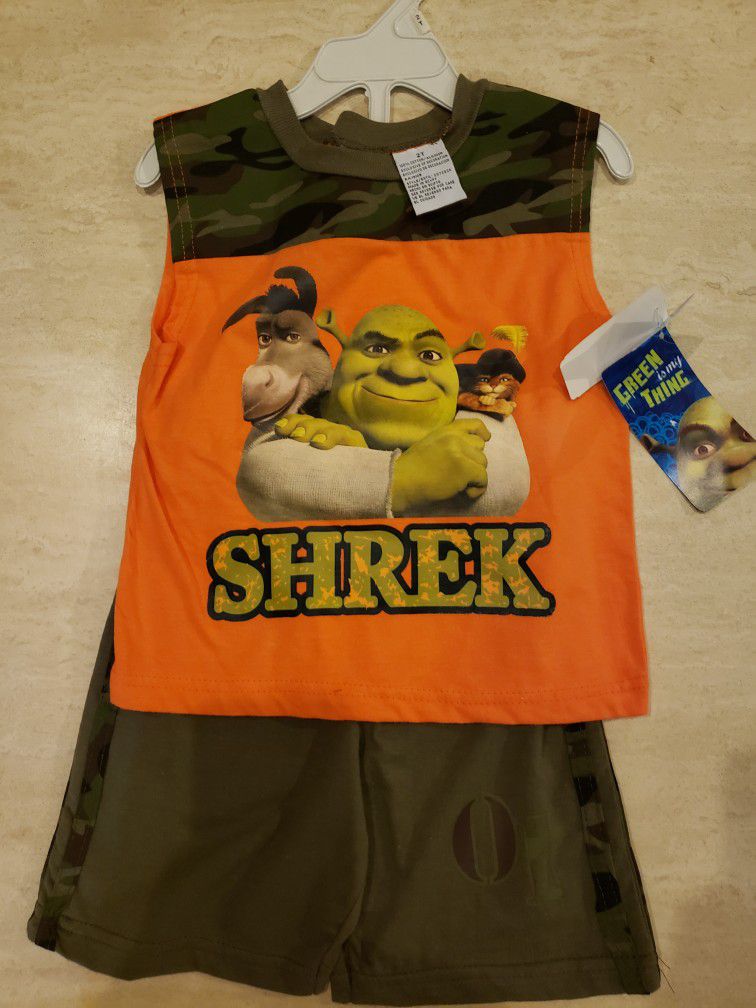 Brand New Shrek Shirt & Short Set $10