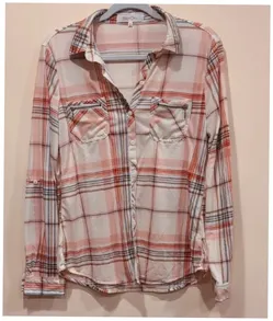 Eden & Olivia Plaid Long Sleeve Women's Medium