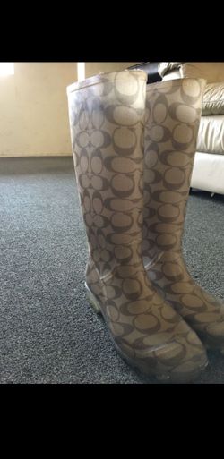 Coach signature rain boots
