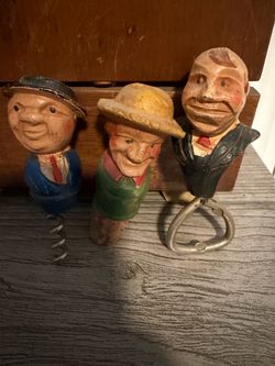 Vintage Character Figure Corkscrew and Bottle Opener Set