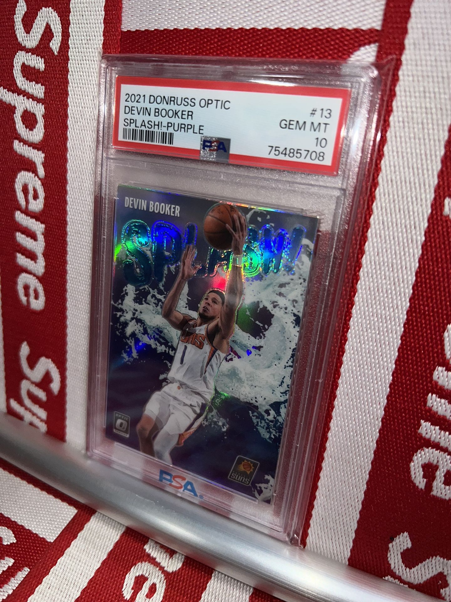2021 Donruss Optic - Devin Booker - Splash - Purple - PSA 10