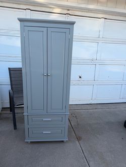 Gray storage with Two Drawers cabinet